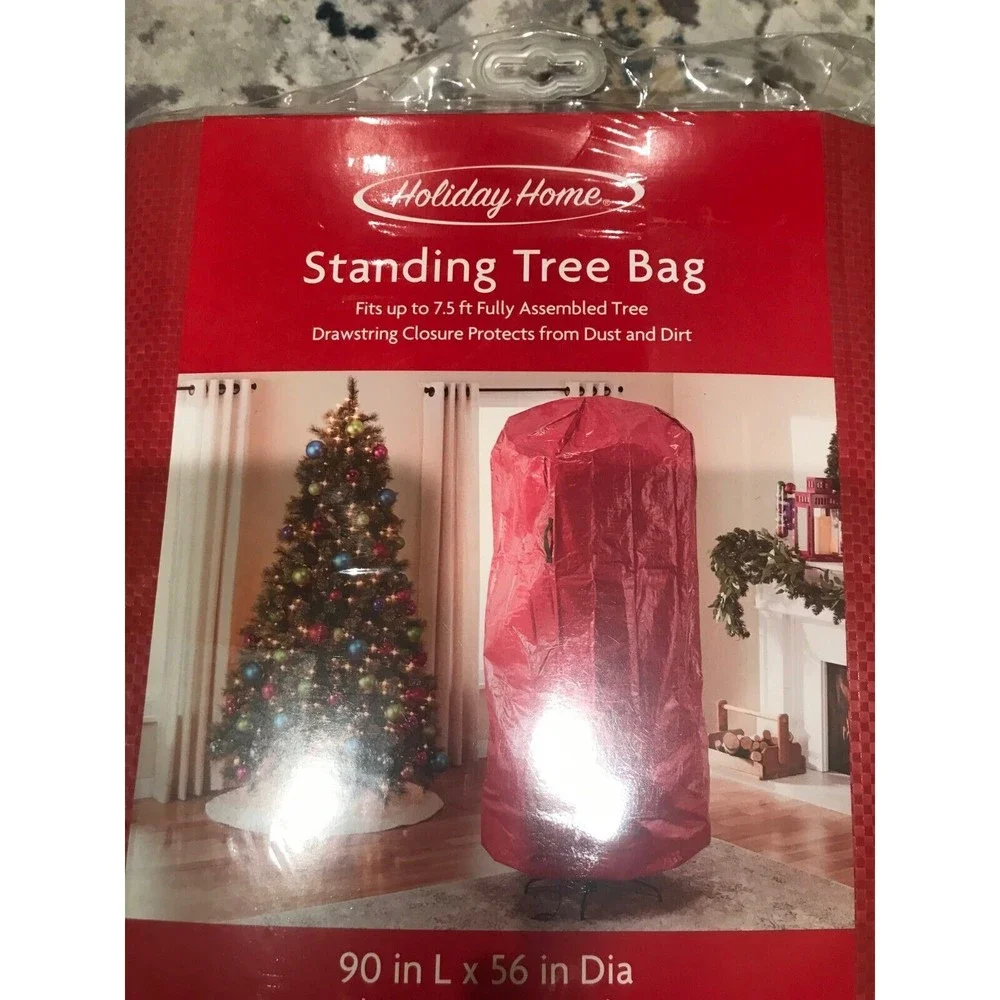 Holiday Home Commercial Heavy Duty Standing Christmas Tree Storage Bag 90L 65Dia